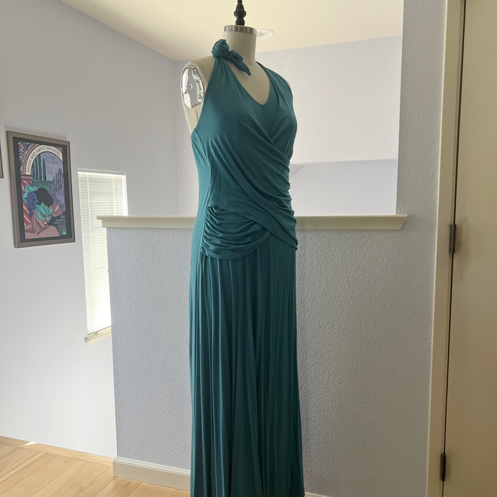 Ocean Blue Halter Dress from Newport News, size M - Picture 4 of 7